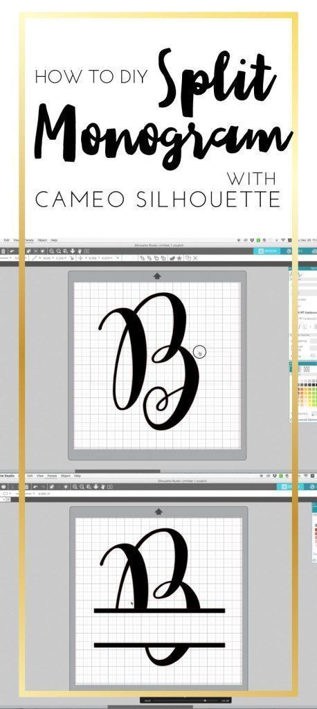 Learn how to make split monogram with your cameo silhouette basic & designer edition. It is super easy to create your own Split monogram cut file with came silhouette for your personalized craft project! You can use any type of font, customizable and it feels so nice to make your original split monogram design from scratch! You can decorate your project with vinyl or heat transfer vinyl material and personalize them, make giveaways for up coming events or parties. Cajas Silhouette Cameo, Silhouette Cameo Projects Beginner, Boutique Crafts, Silouette Cameo, Inkscape Tutorials, Silhouette Cameo Crafts, Silhouette Cameo Tutorials, Projets Cricut, Free Monogram