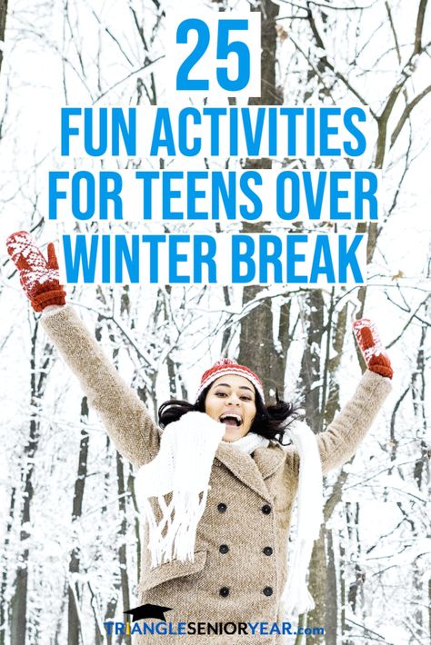 Winter Break Activities for teenagers to combat boredom while still staying safe in 2020! #winterbreak #Christmasbreak #bucketlist #winterbucketlist Fun Activities For Teens, Winter Break Bucket List, Bucket List Ideas For Teens, Activities For Teenagers, Winter Break Activities, School Holiday Activities, Bucket List For Teens, Bucket List Ideas, Activities For Teens