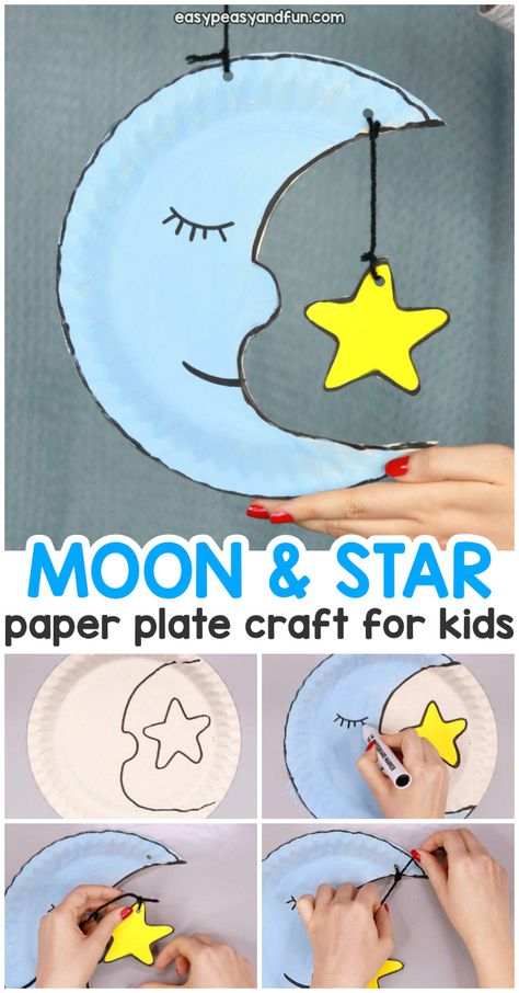 Storytime Activities, Plate Crafts For Kids, Decoration Creche, Grandma Ideas, Paper Plate Craft, Paper Plate Crafts For Kids, Sistem Solar, Moon Crafts, Solar Systems