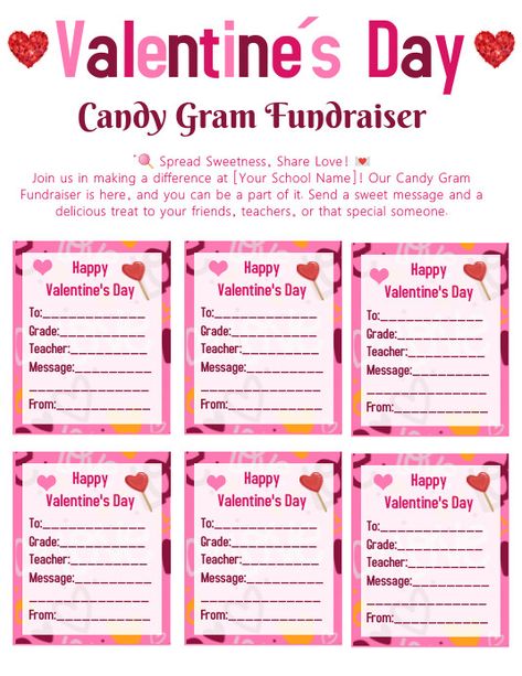 Valentine Candy Grams, Candy Grams, Free Candy, Valentine Candy, Online Ads, Letter Templates, Free Downloads, Flyer Template, Easy To Use