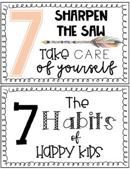 7 Habits Leader in Me Posters NEW HABIT 8!! by ClassroomCreative Leader In Me, Stephen Covey, Copy Paper, Borders For Paper, 7 Habits, Happy Kids, Teachers Pay Teachers, Teacher Store, Take Care Of Yourself