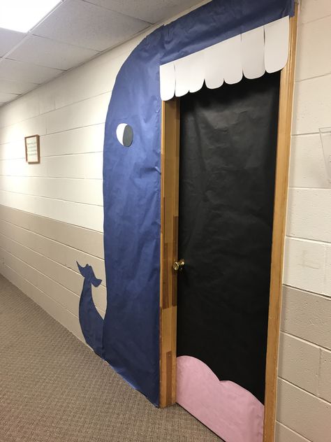 Whale Door Decoration, Vbs Door Decorations, Jonah And The Whale Decorations, Jonah Vbs Decorations, Creation Vbs Decorations, Ocean Door Decorations, Jonah And The Whale Vbs, Under The Sea Vbs Decorations, Ocean Vbs Decorations