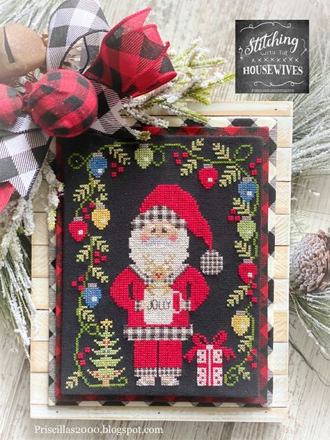 Priscilla Blain, Stitching With The Housewives, Book Page Wreath, Patchwork Heart, Cross Stitch Christmas, Crochet Owl, Cross Stitch Finishing, St Nick, Stitch Christmas