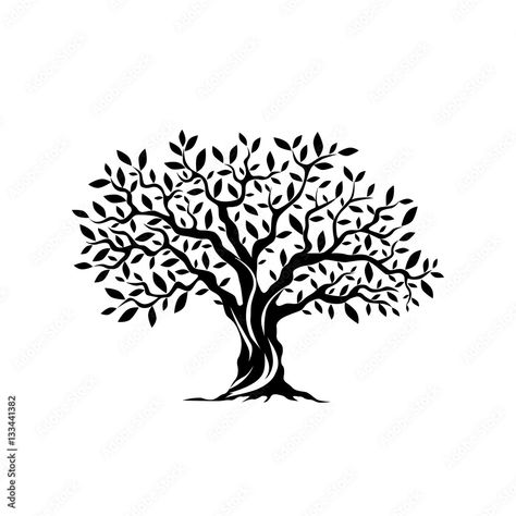 Oak Tree Silhouette Tattoo, Oak Tree Silhouette, Tree Of Life Images, Family Tree Clipart, Tree Silhouette Tattoo, Boom Kunst, Foto Transfer, Silhouette Tattoos, Tree Clipart