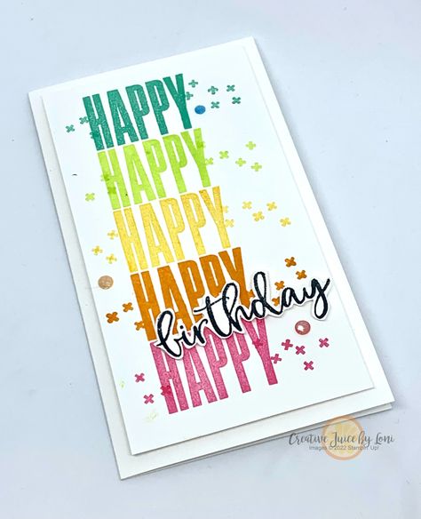 Stampin Up Biggest Wish, Pink Ice Cream, Creative Juice, Homemade Birthday Cards, Stamp Tutorial, Masculine Birthday Cards, Hand Made Greeting Cards, Making Greeting Cards, Birthday Cards Diy