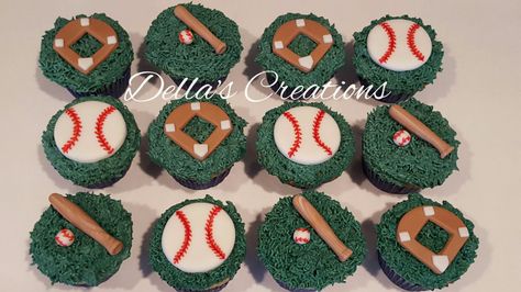 Baseball Cupcakes, Football Cupcakes, Baseball Theme Party, Baseball Birthday Party, Homemade Cupcakes, Baseball Theme, Baseball Birthday, Baking Company, Baby 1st Birthday