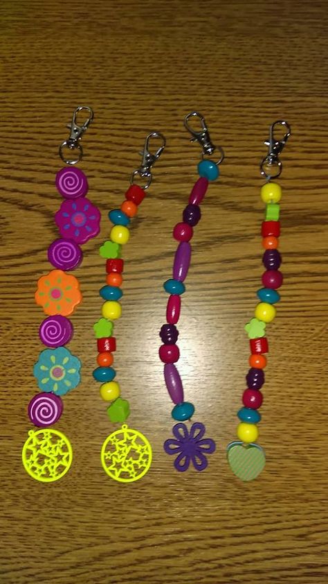 How about something maybe for the kids? I found this bead kit in a yard sale and thought my niece would like it but she wasn't interested. So I made these and I think they are cute Keychains Diy, Backpack Charms, Horse Birthday Parties, Horse Birthday, Backpack Charm, Macrame Ideas, Adult Crafts, My Niece, Bead Kits