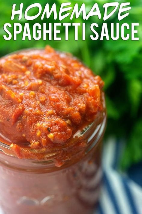 Homemade Spaghetti Sauce — Buns In My Oven Pioneer Woman Spaghetti Sauce, Spaghetti Sauce From Scratch, Italian Spaghetti Sauce, Homemade Spaghetti Sauce Easy, Best Spaghetti Sauce, Homemade Spaghetti Sauce Recipe, Creamy Tortellini Soup, Spaghetti Recipes Easy, Creamy Shrimp Pasta