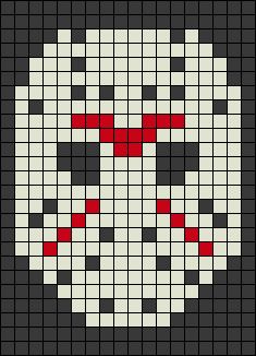 Freddy Krueger Pixel Art, Horror Alpha Pattern, Tapestry Grid, Mosaic Drawing, Mask Movie, Jason Horror, Halloween Tapestry, Crochet Graphs, Grid Patterns