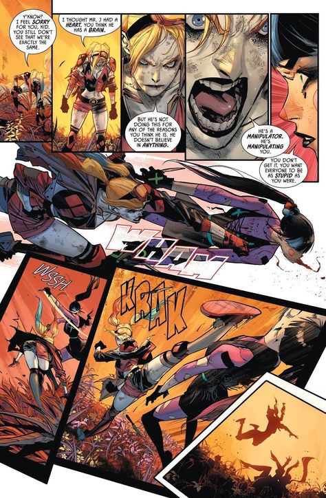 Harley Quinn VS Punchline (The Joker War) – Comicnewbies Nail Bat, Layout Reference, Comic Inspiration, Comic Panel, Comic Book Layout, Comic Tutorial, Harley Quinn Comic, Comic Book Art Style, Western Comics