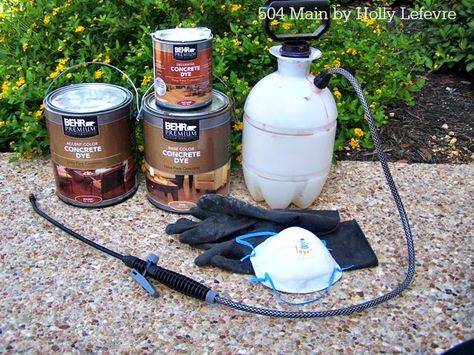 Stain Concrete Floors, Diy Stained Concrete Floors, Water Based Concrete Stain, Diy Concrete Stain, Concrete Stain Patio, Concrete Dye, Stain Concrete, Concrete Stain, Diy Staining