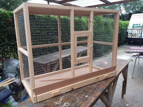 Custom Made Indoor Mini Aviaries | Diy bird cage, Pet bird ... Aviary Ideas Outdoor, Aviary Ideas, Pigeon Cage, Diy Bird Cage, Bird Cage Design, Flight Cage, Pet Bird Cage, Bird House Kits, Bird Aviary