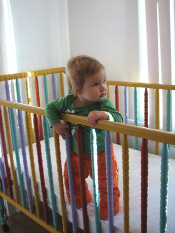 Painted crib - Painting the crib different colors?? hmm. Crib Painting, Baby Crib Ideas, Painted Crib, Painting A Crib, Wooden Crib, Crib Ideas, Baby Time, Baby Crib, Time Machine