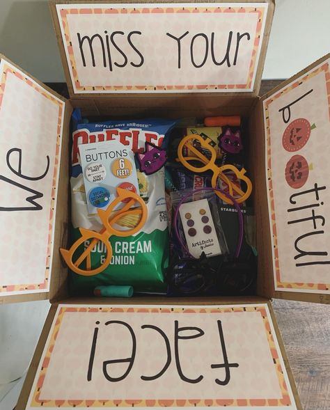 🧡🍂🎃🍁it’s time to send a {{care package}} to a loved one. let me put one together for you, AND I’ll mail it off for you, too! all you have to do is contact me, and i’ll get started on it right away! #atisketandatasketbasket #carepackage #carepackages #giftsforlovedones #giftbaskets #giftbasketideas Miss U Already, College Ideas, Package Ideas, Miss U, Basket Ideas, Care Package, I Miss You, Miss You, Gift Baskets