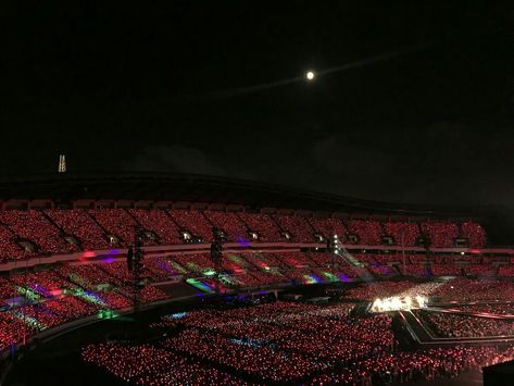 August 25 2018 " [  #TodayBANGTAN  ] In Seoul’s Olympic Stadium   #BTS  ￼  WORLD TOUR ‘LOVE YOURSELF’ curtain has been pulled up. We were very happy being with you on today’s show. Get back safely and see you tomorrow!  #MoonWasSoPretty" Stadium Concert, Bts Official Twitter, Bts Official Light Stick, Bts World Tour, Olympic Stadium, Bts Love Yourself, Bts Concert, Rap Monster, Love Yourself