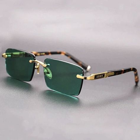 Stylish Glasses For Men, Glasses Man, Sunglasses Men Vintage, Mens Glasses Fashion, نظارات شمسية, Fashion Eye Glasses, Stylish Glasses, Rimless Sunglasses, Retro Sunglasses