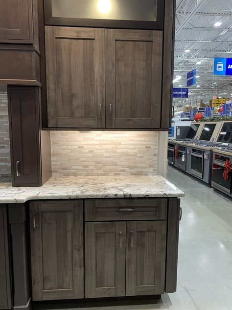 Grey Rustic Kitchen, Obx House, Kitchen Cabinets Designs, Cabinet Stain, Vintage Kitchen Ideas, Dark Grey Kitchen Cabinets, Stained Cabinets, Dark Cabinets Backsplash, Custom Kitchen Remodel