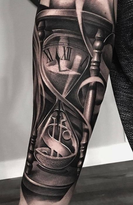 Casino Tattoo, Chicanas Tattoo, Hourglass Tattoo, Money Tattoo, Clock Tattoo Design, Cool Arm Tattoos, Forarm Tattoos, Biomechanical Tattoo, Forearm Sleeve Tattoos