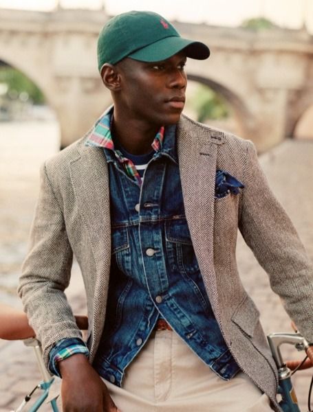 Ralph Lauren Men's Polo Spring Style Guide Ralph Lauren Rrl Menswear, Ralph Lauren Men Outfits, Ralph Lauren Denim Jacket, Layered Clothing, Layers Outfit, Gentlemen Style, Gq Fashion, Fall Style Guide, Colour Combinations Fashion