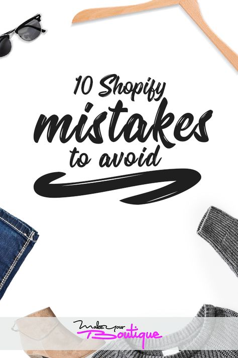 10 Shopify Mistakes To Avoid - Shopify Website - Start your free trial Shopify Website. #shopify #shopifystore #shopifywebsite - Start A Shopify Store, How To Build A Shopify Store, Shopify Shipping Tips, How To Start Shopify Business, Boutique Tips And Tricks, Small Business Boutique Ideas, Shopify Tips And Tricks, Starting An Online Store, Online Boutique Tips