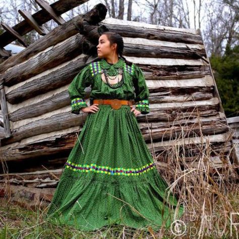 Cherokee Tear Dress, Powwow Outfits, American Indian Clothing, Tear Dress, Camp Dress, Native American Dress, Cherokee Dress, Cherokee Woman, Native American Regalia