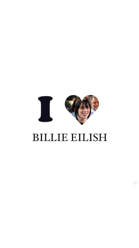 I Heart Billie Eilish, Billie Core, Billie Aesthetic, Billie Eillish, Icons App, Bedroom Posters, Heart Wallpaper, Billie Eilish, Love Her