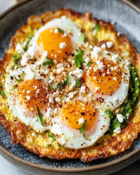 Crispy Feta Fried Eggs Recipe | Quick & Delicious Breakfast Crispy Feta, Feta Eggs, Fried Egg Recipes, Smoked Salmon Breakfast, Eggs Breakfast, Eggs Recipe, Fried Eggs, Egg Dish, Egg Breakfast