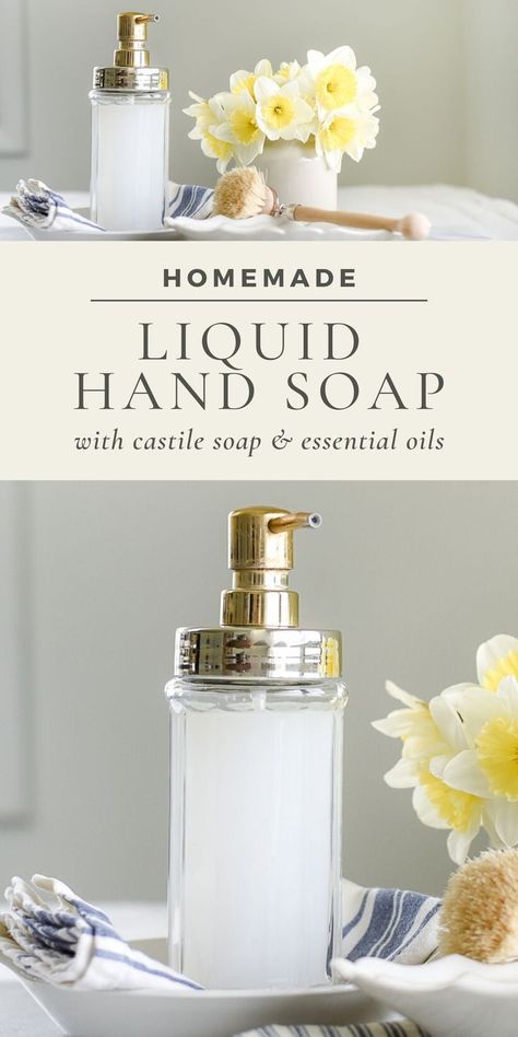 Diy Liquid Hand Soap, Liquid Hand Soap Recipe, Castile Soap Uses, Foaming Hand Soap Recipe, Essential Oil Hand Soap, Homemade Hand Soap, Hand Soap Recipe, Diy Foaming Hand Soap, Diy Hand Soap