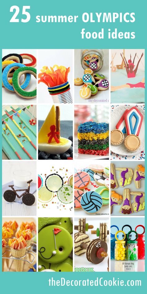 25 Summer Olympics food ideas roundup Olympic Inspired Food, Olympics Food, Olympic Desserts, Olympic Party Food, Olympic Snacks, Summer Olympics Crafts, Summer Olympics Party, Summer Olympics Activities, Vbs Olympics