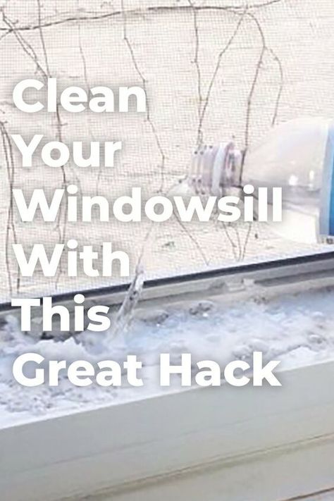 Window tracks just love to attract lots of dirt and tough-to-scrub grime, but there is a simple solution to get the job done quick and easy! Clean | Spring Cleaning | DIY Clean Window Sills, Wooden Window Sill, Microwave Cleaning Hack, Window Cleaner Homemade, Clean Window, Cleaning Diy, How To Clean Copper, Window Sills, Easy Cleaning Hacks