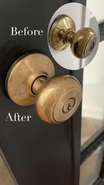 Rub N Buff Front Door, Rub And Buff Cabinet Hardware, Rub N Buff Door Handles, Rub N Buff Door Knobs, European Gold Rub N Buff, Rub N Buff European Gold, Rub And Buff Projects, Painting Door Knobs, Gold Rub N Buff