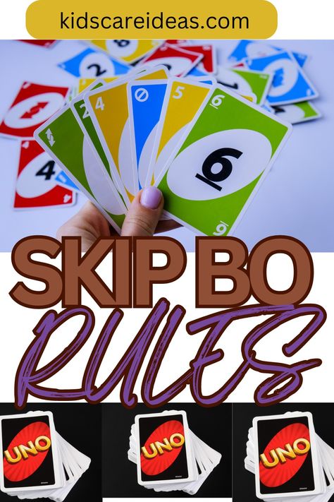 Skip BO Rules Skipbo Card Game, Skip Bo Card Game, Three Colors Blue, Uno Cards, Night Travel, Solitaire Games, Card Games For Kids, Skill Games, I'm Bored