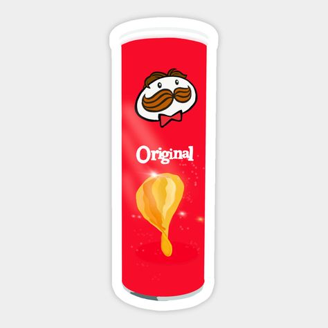 National Potato Chip Day, Snacks Stickers, Pringles Chips, Preppy Stickers, Chip Clips, Journal Stuff, Tumblr Stickers, Potato Chip, Blind Bag