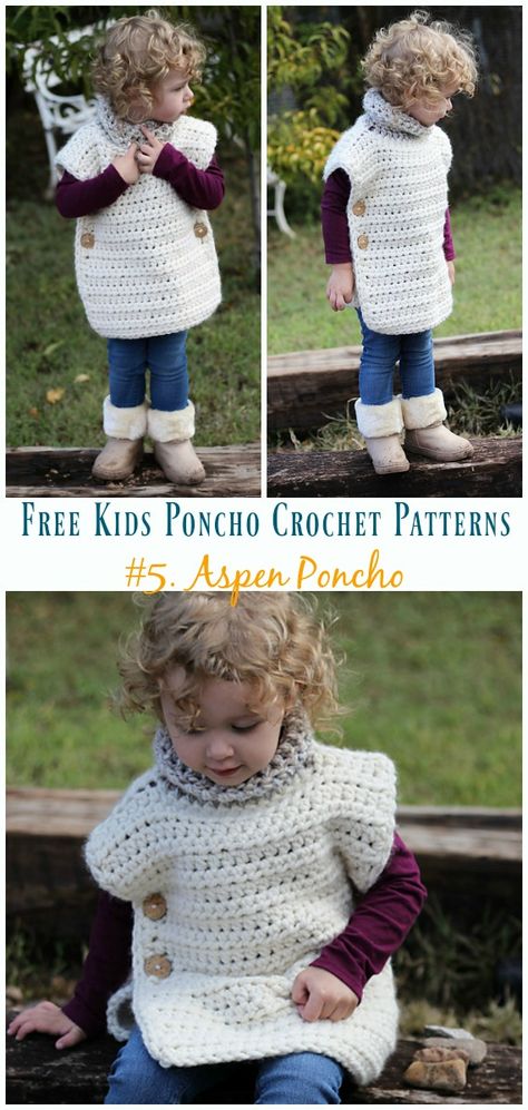 Crochet Poncho Patterns Kids, Crochet Poncho Kids, Toddler Poncho, Crochet Baby Poncho, Poncho Au Crochet, Cowl Poncho, Poncho Patterns, Baby Poncho, Hood Pattern