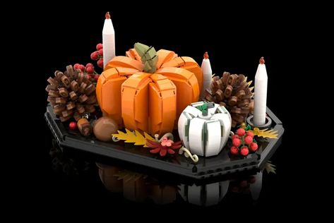 LEGO IDEAS - Home Thanksgiving Lego Ideas, Easy Lego Creations Step By Step, Fall Lego Building Ideas, Lego Autumn Ideas, Halloween Lego Ideas, Lego Halloween Ideas, Lego Pumpkin Instructions, Lego Thanksgiving, Halloween Lego Builds