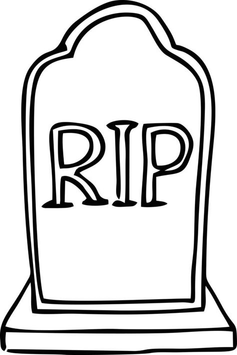 Grave concept icon. Tombstone of vintage grave. Old marble stone tombstone with title R.I.P. Vector sketch symbol design. Halloween element illustration. Can be used in web and mobile Tombstone Drawing Easy, Grave Stone Illustration, Grave Stone Drawing, Boredom Doodles, Grave Sketch, Grave Drawing, Tombstone Drawing, Halloween Sketches, Rip 20s