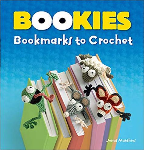 Bookies: Bookmarks to Crochet: Amazon.co.uk: Jonas Matthies: 0800759833948: Books Crochet Gecko, Rat Bookmark, Sheep Bookmark, Mouse Bookmark, Crochet Rat, Marque-pages Au Crochet, Bookmark Diy, Angel Pattern, Bookmark Pattern