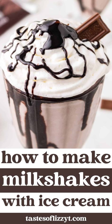 Vanilla Ice Cream Smoothie, Easy Chocolate Milkshake Recipe, Ice Cream Smoothie Recipes, Ice Cream Milkshake Recipe, Chocolate Ice Cream Milkshake, Milkshake With Ice Cream, Haagen Dazs Ice Cream, Yummy Milkshake Recipes, Homemade Milkshake