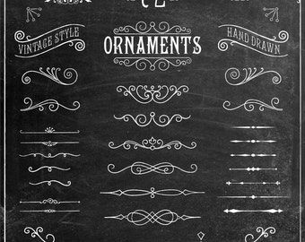 Chalkboard Clipart, Chalk Markers Art, Chalkboard Texture, Boho Clipart, Unique Wedding Stationery, Chalk Design, Adobe Illustrator Vector, Chalkboard Lettering, Ornament Drawing