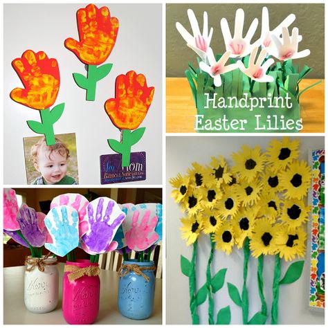 Handprint Flower Craft Ideas for Kids - Crafty Morning Handprint Flower Craft, Kids Bible Object Lessons, Young Toddler Activities, Handprint Ideas, Handprint Flower, Flower Craft Ideas, Crafty Morning, Bible Object Lessons, Toddler Craft