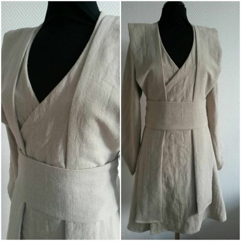 White Generic Jedi robes White Jedi Outfit, White Lightsaber Jedi, Jedi Robes, White Jedi Robes, Jedi Aesthetic, Sleeveless Jedi Robes, Jedi Robe, Light Of Life, White