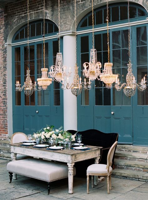 Read More: https://www.stylemepretty.com//www.stylemepretty.com/vault/image/5866182 French Quarter Decor, French Quarter Restaurants, New Orleans Decor, New Orleans Hotels, New Orleans French Quarter, New Orleans Homes, Kitchen Decor Themes, Blue French, Kitchen Themes