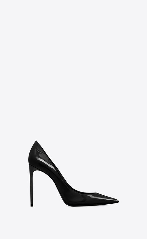 ‎Saint Laurent ‎Zoe Pump In Patent Leather ‎ | YSL.com Shifting Wardrobe, Cinderella Shoes, Yves Saint Laurent Shoes, Sophia Webster, Stylish Outfit, Painting Wallpaper, Patent Leather Pumps, Dream Shoes, Shoes Booties