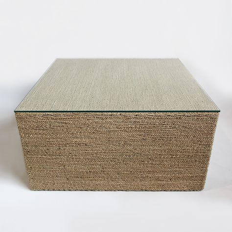 Beach Style Coffee Tables, Seagrass Coffee Table, Rope Coffee Table, Table Furniture Design, Florida Beach House, Rattan Coffee Table, Wicker Table, Unique Coffee Table, Coffee Tables For Sale