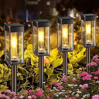 Driveway Decor, Patio Walkway, Outdoor Pathway Lighting, Solar Powered Outdoor Lights, Solar Yard Lights, Outdoor Gardens Landscaping, Solar Path Lights, Solar Landscape, Landscape Lights