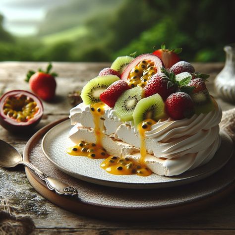 New Zealand's Pavlova: A Culinary Icon New Zealand Cuisine, Meringue Pavlova, Anna Pavlova, Dessert Photography, Fruit Toppings, Meat Pie, Summer Barbecue, Perfect Desserts, Pavlova