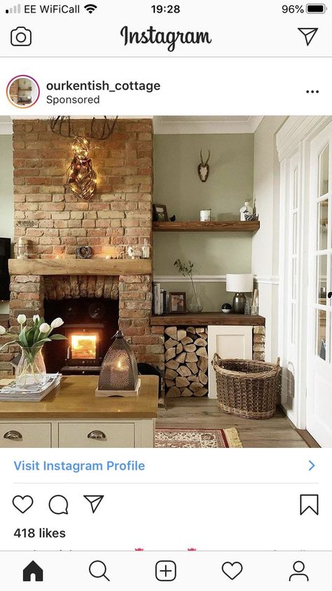 House Interior Decor Ideas, Brick Fireplace, House Interior Decor, Interior Decor, Homecoming, House Interior, Decor Ideas, Fireplace, Interior Design