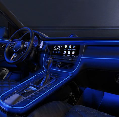 Cars With Blue Interior, Royal Blue Car Interior, Dark Blue Car Interior, Black And Blue Car Interior, Car Decorations Interior Blue, Blue Car Decor, Blue Car Interior, Blue Car Accessories, Bmw 740