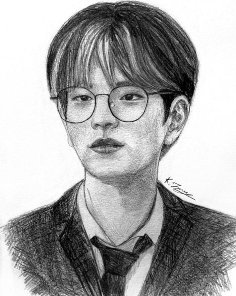 Pencil Sketch Portrait, Korean Painting, Kids Zoo, Kpop Drawings, Stray Kids Seungmin, Book Art Drawings, Realistic Drawings, Art Tutorials Drawing, Art Drawings Simple