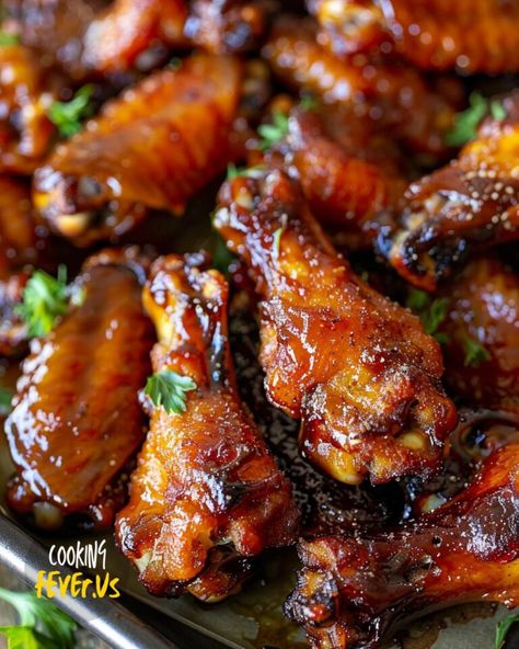 Caramelized Baked Chicken Legs or Wings Caramelized Chicken Wings, Caramelized Baked Chicken, Creamy Cajun Shrimp Sauce, Cajun Shrimp Sauce, Caramelized Chicken, Creamy Coconut Shrimp, Creamy Cajun Shrimp, Garlic And Honey, Cooking Fever